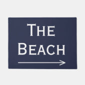 Chic Navy en White Beach en Arrow Doormat Deurmat (Voorkant)