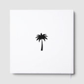 Chic Navy en Witte Palm Tree Coastal Wedding Gastenboek (Achterkant)