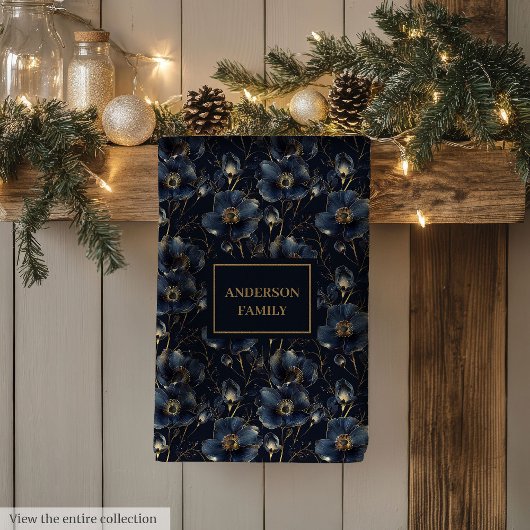 Chic Navy Gold Kitchen Towel Elegant Gift Idea Theedoek