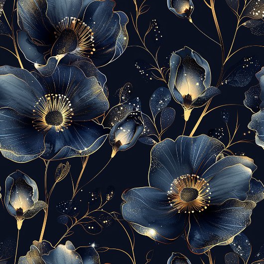 Chic Navy Gold Kitchen Towel Elegant Gift Idea Theedoek