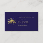 Chic Navy Gold Visitekaartje (Achterkant)