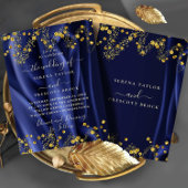 Chic Navy Gold Wedding Uitnodiging