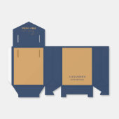 Chic Navy Goud Verjaardag Bedankt Bedankdoosjes (Uitgevouwen)