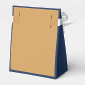 Chic Navy Gouden Verjaardag Bedankt Bedankdoosjes (Achterkant)