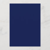 Chic Navy & Ivory Wedding Menu Sjabloon (Achterkant)