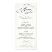 Chic Navy & Ivory Wedding Menu Sjabloon (Voorkant)
