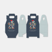 Chic Navy Red Green White Peace-kerstval Bedankdoosjes (Uitgevouwen)