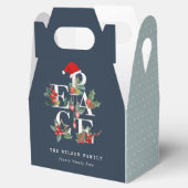 Chic Navy Red Green White Peace-kerstval Bedankdoosjes (Geopend)