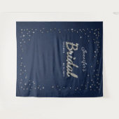 Chic Navy Sparkle Glitter Vrijgezellenfeest Backdr Wandkleed (Voorkant (horizontaal))