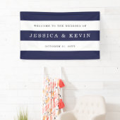 Chic Navy Stripes Wedding Spandoek (Insitu)