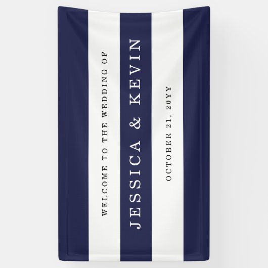 Chic Navy Stripes Wedding Spandoek (Verticaal)