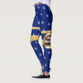 Chic Navy Stylish Lips Gift Bday Beauty Girl Leggings (Links)