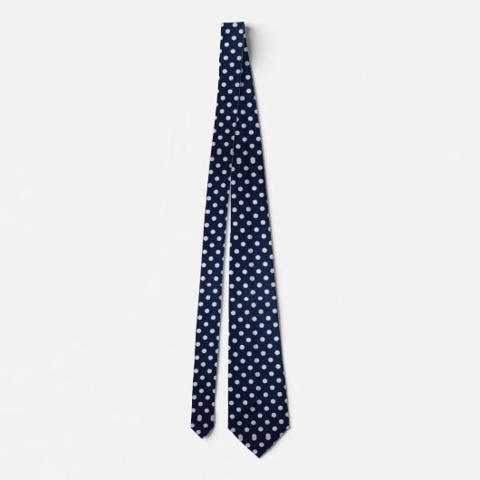Chic Navy & Witte Tijdloze Polka Dots stropdas (Achterkant)