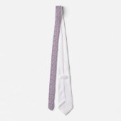 Chic Necktie: Lilies van de vallei van Mauve Stropdas (Achterkant)