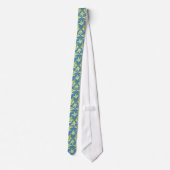 Chic Necktie: Lilies van de Valley on Blue Stropdas (Achterkant)