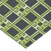Chic Neon Citrus Green Black Pattern Korte Tafelloper (Hoek)