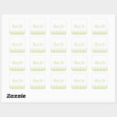 Chic Neon Green Ombre Chevrons Vierkante Sticker (Vel)