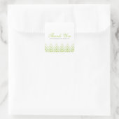 Chic Neon Green Ombre Chevrons Vierkante Sticker (Tas)