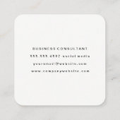 Chic Nepgoud Geborsteld | Houtstructuur Vierkante Visitekaartje (Achterkant)