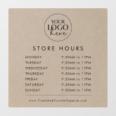 Chic nepkraft bedrijf logo winkeluren raamsticker (Vel)