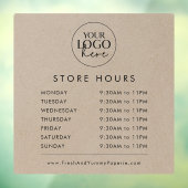 Chic nepkraft bedrijf logo winkeluren raamsticker (Vel 3)