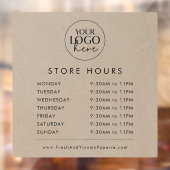 Chic nepkraft bedrijf logo winkeluren raamsticker (Vel 2)