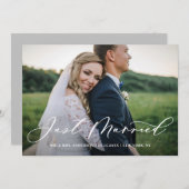 Chic Net gehuwde horizontale foto van kalligrafie Aankondiging (Voorkant / Achterkant)