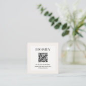 Chic Neutraal Baby shower Registry QR Code Informatiekaartje (Staand voorkant)