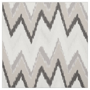 Chic-neutraal beige ikat tribaal chevron-patroon stof