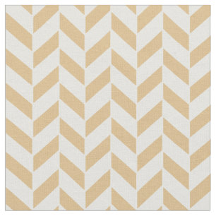 Chic neutraal goud wit geometrisch zigzagpatroon stof