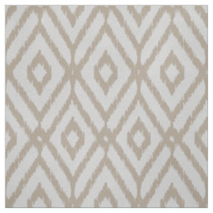 Chic-neutraal grijze ikat diamantpatroon stof
