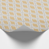 Chic-neutraal ikat Marokkaans patroon Cadeaupapier (Hoek)