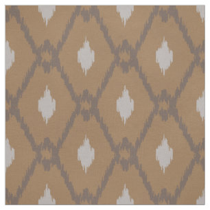 Chic-neutraal ruitvormige taupbruine ikat ruitvorm stof