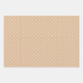 Chic Neutral Beige Polka Dot Theme Patroon Inpakpapier Vel (Voorkant 2)