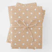 Chic Neutral Beige Polka Dot Theme Patroon Inpakpapier Vel (In situ)
