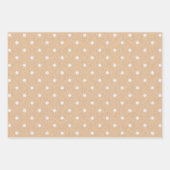 Chic Neutral Beige Polka Dot Theme Patroon Inpakpapier Vel (Voorkant)