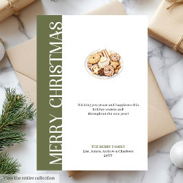 Chic Neutral Christmas Cookies Digital Greeting Feestdagenkaart