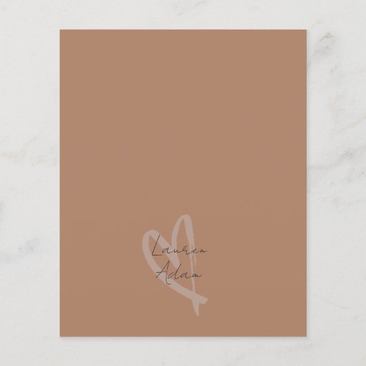 Chic Neutral Drawn Heart BUDGET Wedding Invitation (Achterkant)