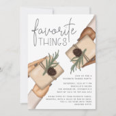 Chic Neutral Holiday Favoriete Dingen Partij Kaart (Voorkant)