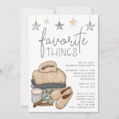 Chic Neutral Holiday Favoriete Dingen Partij Kaart (Voorkant)