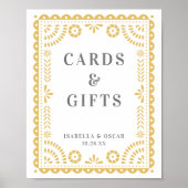 Chic Neutral Papel Picado Weddenschappen Poster (Voorkant)