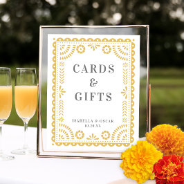 Chic Neutral Papel Picado Weddenschappen Poster