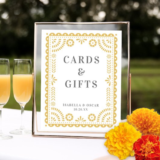 Chic Neutral Papel Picado Weddenschappen Poster