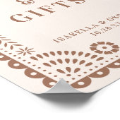 Chic Neutral Papel Picado Weddenschappen Poster (Hoek)