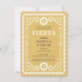 Chic Neutral Papel Picado Wedding Rehearsal Dinner Kaart (Voorkant)