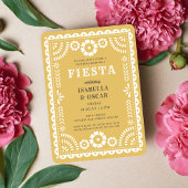 Chic Neutral Papel Picado Wedding Rehearsal Dinner Kaart