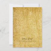 Chic Neutral Waterverf Floral Wedding Gold Foil Kaart (Achterkant)