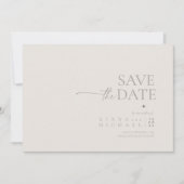 Chic Neutrals Bruiloft Bone Wit ID1020 Save The Date (Voorkant)
