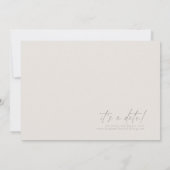 Chic Neutrals Bruiloft Bone Wit ID1020 Save The Date (Achterkant)