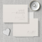 Chic Neutrals Bruiloft Bone Wit ID1020 Save The Date
